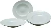 CreaTable Pastateller "Europa wei&szlig;, Teller-Set f&uuml;r Pasta, 4-tlg." Zeitlos,