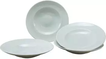 CreaTable Europa Pastateller wei&szlig;, Porzellan, 27cm, 4-tlg.