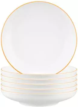 Seltmann Weiden Sento Home Pure Lines Suppenteller &oslash;21,3cm, 6er Set, Mango Orange