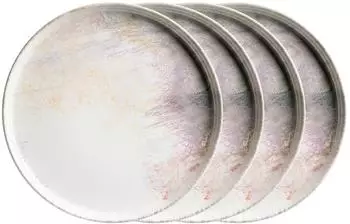 M&auml;ser Aquarellia Speiseteller-Set lila/wei&szlig;, Steinzeug, 4-tlg, 27cm