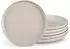 LuxusKollektion Speiseteller 6er-Set, Steingut, soft beige, 26cm