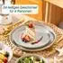 LuxusKollektion Speiseteller 6er-Set, Steingut, soft beige, 26cm