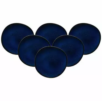 Villeroy & Boch like. by Vorteilset 6 St&uuml;ck Lave bleu Fr&uuml;hst&uuml;cksteller Steingut blau 1042612640