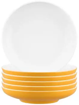 Seltmann Weiden Sento Home Pure Colors Suppenteller mango-orange &oslash;21,3cm 6er-Set