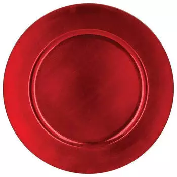 Atmosphera Festlicher Platzteller Kunststoff rot Ø 33cm (EAN-5902973438260)