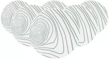 Seltmann Weiden Life Nature Jahresringe Fr&uuml;hst&uuml;cksteller wei&szlig;-gr&uuml;n &oslash; 22,5cm, 6er Set (800002127396)