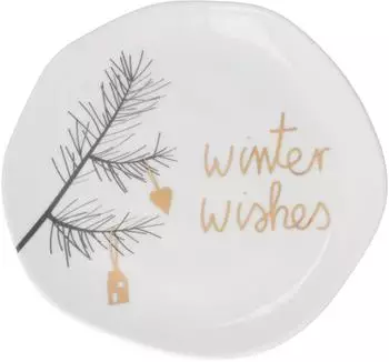 r&auml;der Teller "Winter Wishes" klein, Porzellan, 14cm