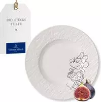 Villeroy & Boch Manufacture Mickey Mouse Fr&uuml;hst&uuml;cksteller / Kuchenteller wei&szlig;