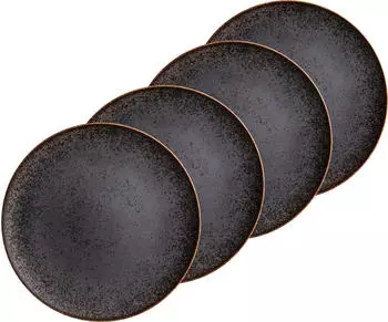 M&auml;ser Powerful Speiseteller schwarz/braun, 4 St&uuml;ck (935517)