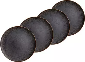 M&auml;ser Powerful Dessertteller schwarz/braun, 4 St&uuml;ck (935518)