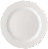 Hutschenreuther Speiseteller, 27 cm, Fahne, Maria Theresia / Weiss