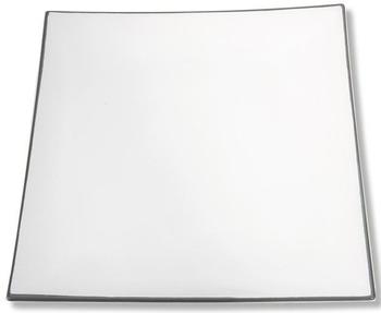Gmundner Platzteller eckig 31 x 31 cm grauer rand