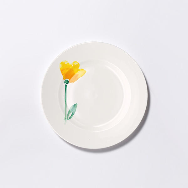 Dibbern Frühstücksteller 21 cm Impression Blume Gelb