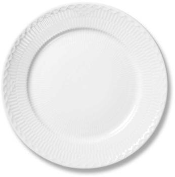 Royal Copenhagen Weiß Gerippt Halbspitze Teller (27 cm)