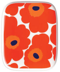 Marimekko Unikko Teller (15 x 12 cm) rot-weiß