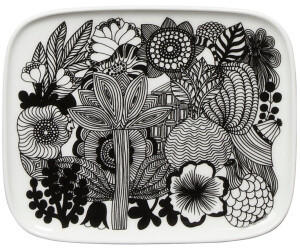 Marimekko Siirtolapuutarha Teller (15 x 12 cm) schwarz-weiß