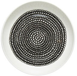 Marimekko Räsymatto Teller (20,5 cm) weiß-schwarz