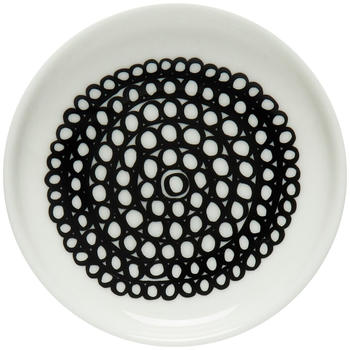 Marimekko Siirtolapuutarha Teller (8,5 cm) schwarz-weiß