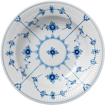 Royal Copenhagen Musselmalet gerippt blau tiefer Teller (21 cm)
