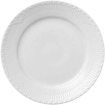 Royal Copenhagen Weiß Gerippt Halbspitze Teller (19 cm)