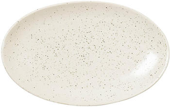 Broste Copenhagen Nordic Vanilla Teller oval (22 cm) Cream with grains