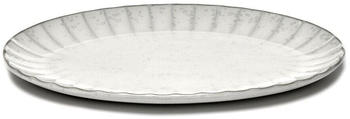 Serax Inku Teller Oval weiß (30 x 21 cm)