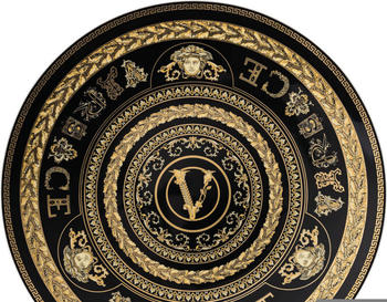 Rosenthal meets Versace Virtus Gala Black Platzteller / Wandteller (33 cm)