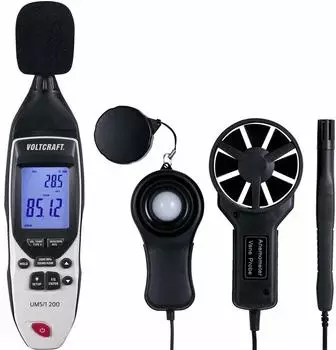 Voltcraft UM5/1 200 Temperaturadapter -200-1372 °C Fühler-Typ K Multifunktions-Umweltmessgerät 5in1
