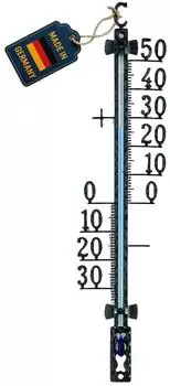 TFA Dostmann Analoges Außenthermometer Metall, wetterfest, schwarz, 16,5cm (12.5000)