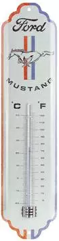 Nostalgic Art Retro Metall-Thermometer Ford Mustang "Horse & Stripes", innen/außen, analog (80338)