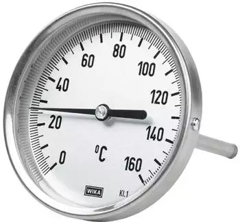 Riegler Bimetallthermometer G1/2 hinten, Ø100mm, 0–200°C, L=160mm (5214)