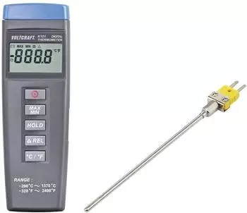 Voltcraft K101 + TP 200 Temperatur-Messger&auml;t F&uuml;hler-Typ K (VC-10504005)