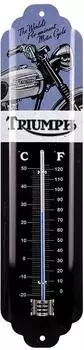Nostalgic Art Triumph Motorcycle Blue Retro Metall-Thermometer Innen/Außen Analog (80344)