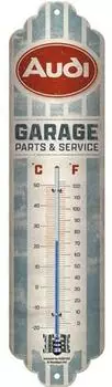 Nostalgic Art Retro Metall-Thermometer Innen Analog Audi Logo Garage (80355)