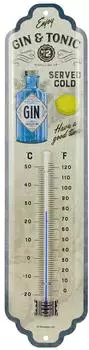 Nostalgic Art Thermometer „Gin & Tonic Served Cold" (80364)