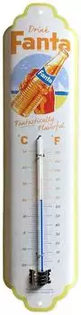 Nostalgic Art Retro Metall-Thermometer Innen/Außen analog, Fanta Bottle Beach (80347)