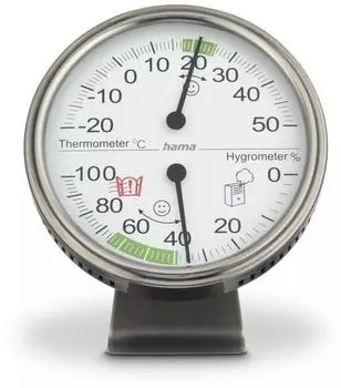 Hama Tahiti Thermo-Hygrometer analog, innen, Ø 11cm (00222207)
