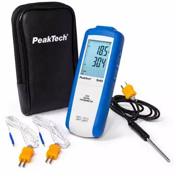 PeakTech P 5140 Digital-Thermometer 2-Kanal -200 bis +1372°C (P 5140)