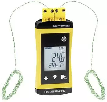 Greisinger G1202-GTF300 2-Kanal-Alarmthermometer -65 bis +1200&deg;C Typ K (483719)