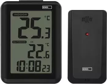 EMOS Digitales Thermometer/Hygrometer mit drahtlosem Au&szlig;ensensor (E8636)