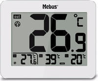Mebus 01074, Elektronisches Umgebungsthermometer, Indoor/Outdoor, Digital, Wei&szlig;,