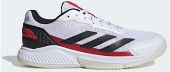 Adidas Courtquick Padel Schuh cloud wei&szlig; schwarz rot