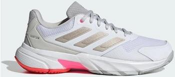 Adidas Courtjam Control 3 Tennisschuh cloud weiß iron metallic lucid rot Adidas Courtjam Control 3 Tennisschuh cloud weiß iron metallic lucid rot