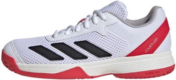 Adidas Courtflash Kinder Tennisschuhe ftwr white core black lucid red