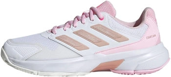 Adidas Courtjam Control 3 Tennisschuh cloud weiß silber metallic lucid pink
