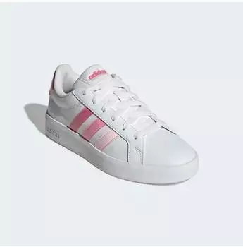Adidas GRAND COURT 3.0 J ftwr white/pink fusion/bliss pink