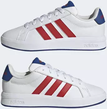 Adidas Grand Court 3.0 cloud white/royal blue/better scarlet