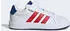 Adidas Grand Court 3.0 Kids Sneaker with Velcro Closure ftwr white/team royal blue/better scarlet