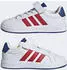 Adidas Grand Court 3.0 Kids Sneaker with Velcro Closure ftwr white/team royal blue/better scarlet