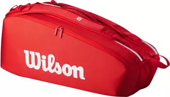 Wilson Super Tour 6 Pack Tennistasche rot